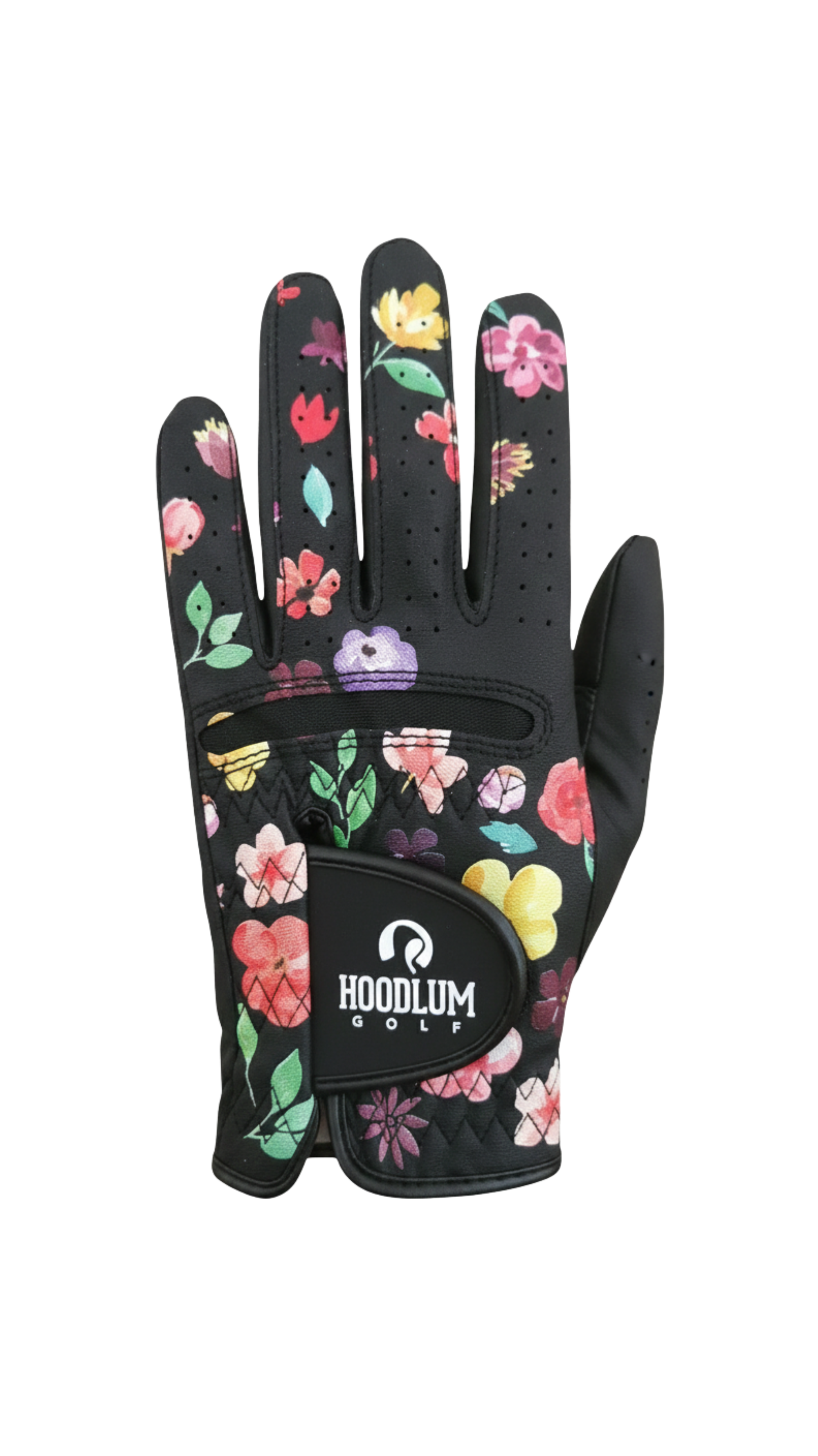 Women’s Floral Golf Glove (Black)