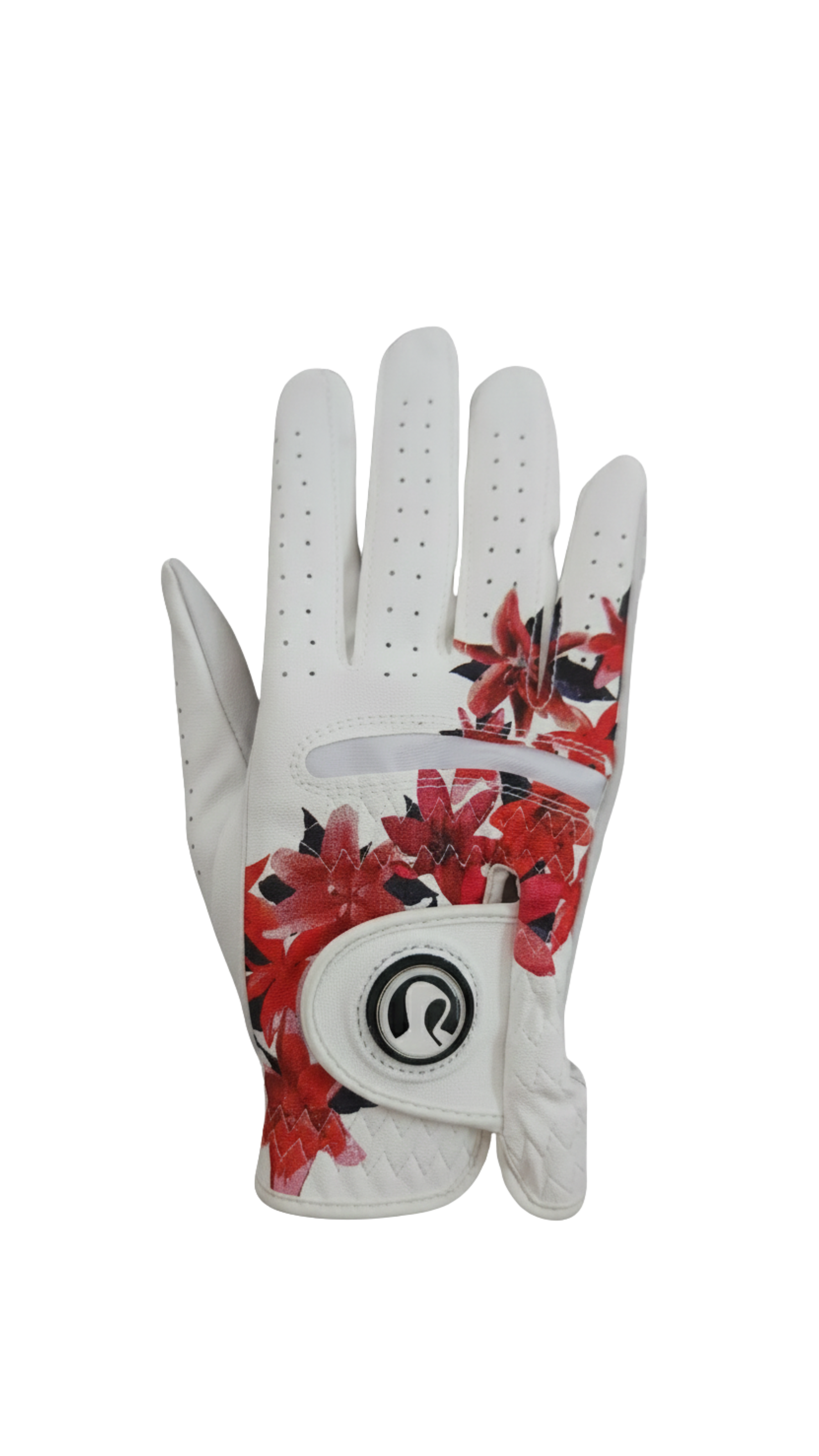 Women’s Floral Golf Glove (White)